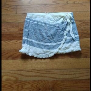 Red Carter 100% Cotton Wrap Style Mini Skirt Sz M